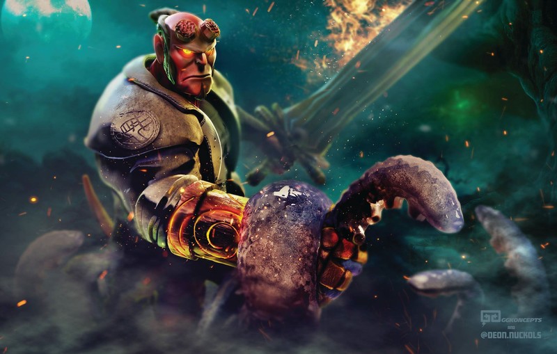 hellboy, hd, superheroes, artwork, digital art, art, behance