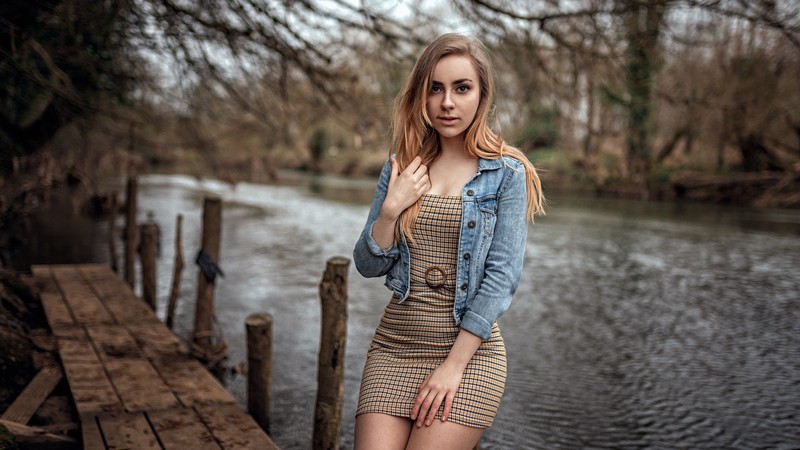 girls, blonde, hd, model, depth of field