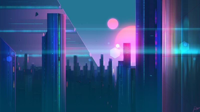 cityscape, reflections, artist, artwork, digital art, hd, deviantart