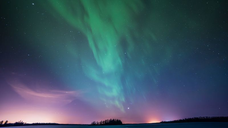 northern lights, aurora borealis, aurora, sky, night, landscape, 4k