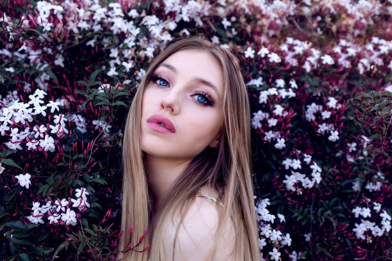 blue eyes, girls, model, hd