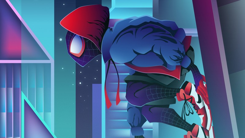 spiderman into the spider verse, spiderman, movies, hd, 4k, superheroes, artwork, artist, digital art, behance
