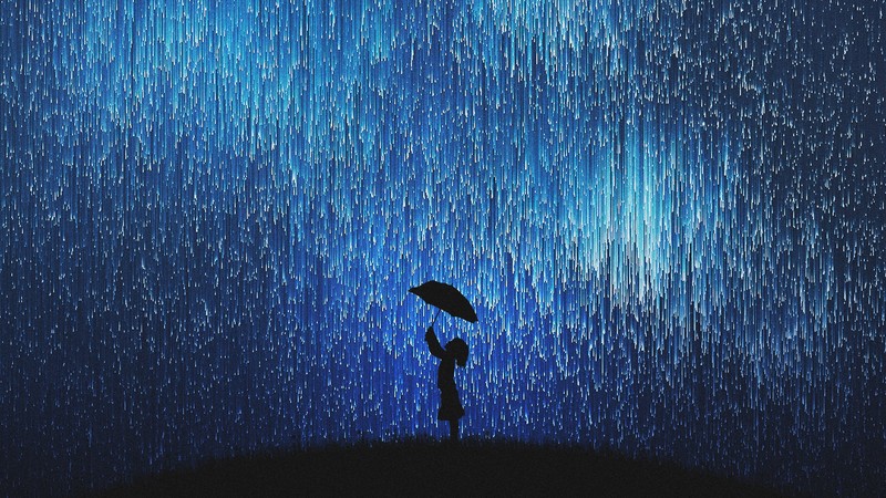 rain, stars, artist, artwork, digital art, hd, deviantart