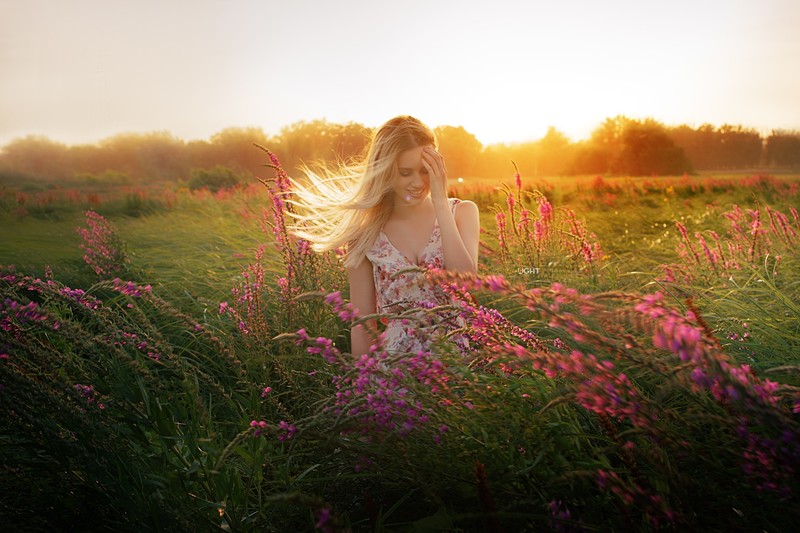 blonde, girls, model, hd, field