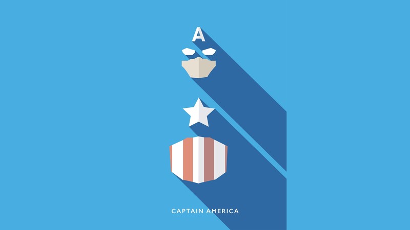 captain america, superheroes, minimalism, minimalist, artist, artwork, digital art, hd, 4k, behance