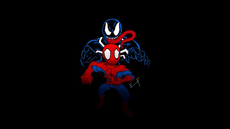 spiderman, venom, hd, 4k, artist, artwork, behance, superheroes