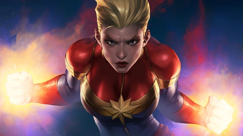 captain marvel, superheroes, artist, artwork, digital art, hd, artstation, 4k