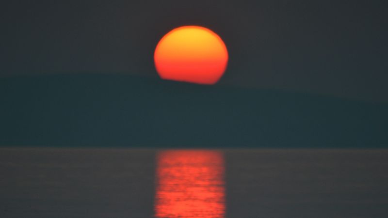 sunset, sun, dark, water, reflection, 4k