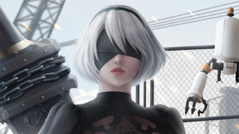 nier automata, anime girl, anime, artist, artwork, digital art, hd, deviantart