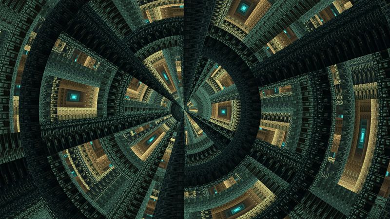 fractal, pattern, tangled, perspective, abstraction, 4k