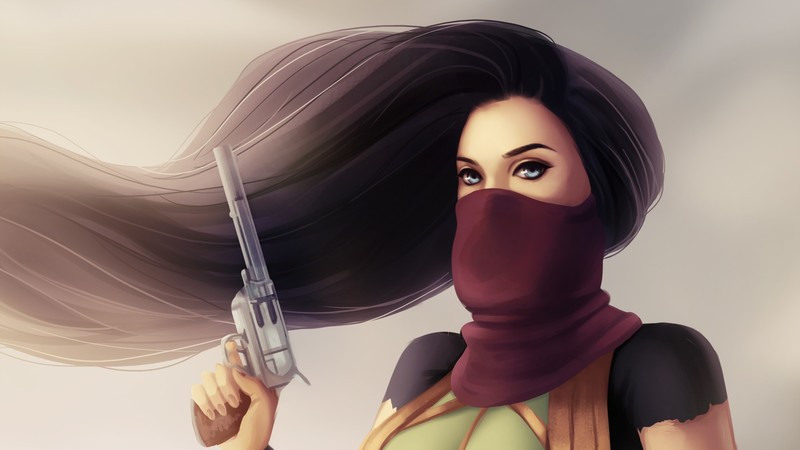long hair, warrior, artist, artwork, digital art, hd, deviantart