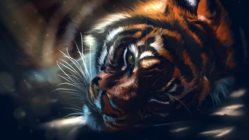 tiger, animals, artist, artwork, digital art, hd, deviantart