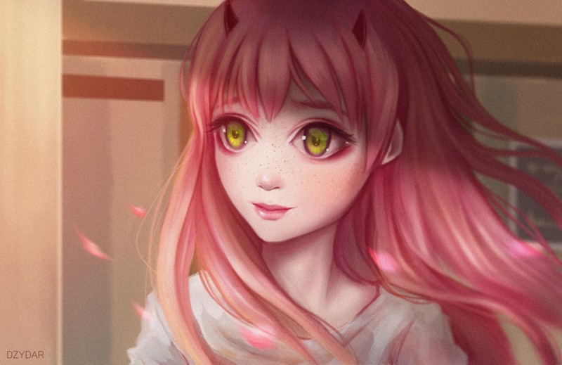 anime girl, anime, artist, artwork, digital art, hd, deviantart, pink