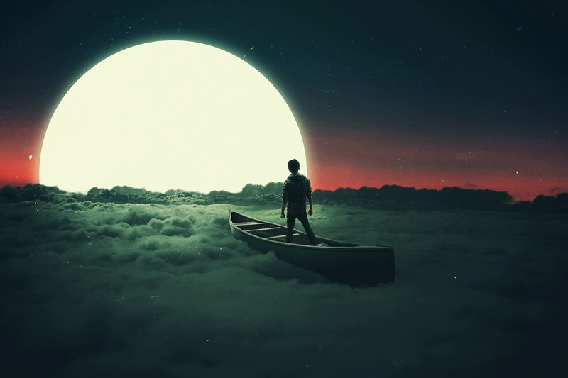 moon, artist, artwork, digital art, hd, 4k, 5k, behance