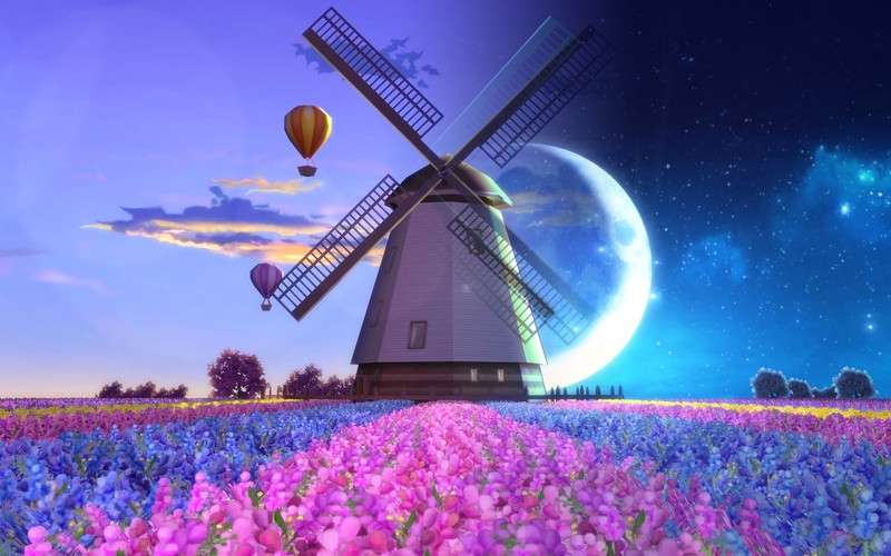 windmill, artist, artwork, digital art, hd, deviantart