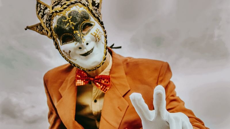 man, mask, costume, carnival, holiday, 4k