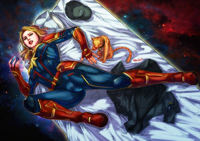 captain marvel, superheroes, artist, artwork, digital art, hd, deviantart