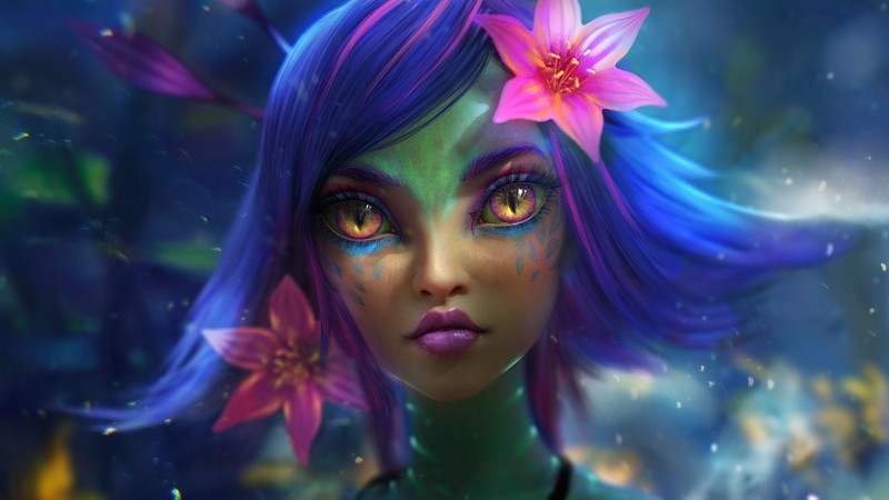 neeko league of legends, league of legends, games, hd, artist, artwork, digital art, deviantart