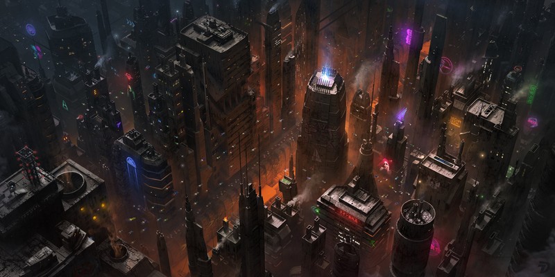 scifi, artist, artwork, digital art, hd, 4k, buildings