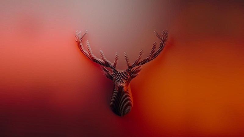 deer, artist, artwork, digital art, hd, 4k