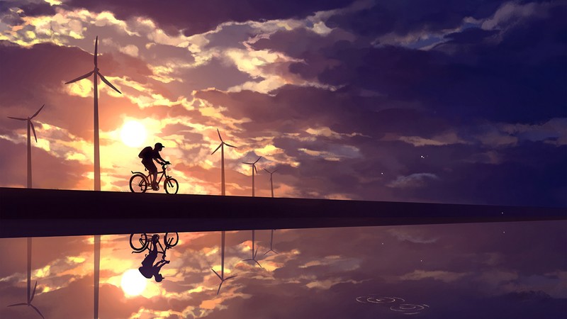 cycle, artist, artwork, digital art, hd, reflection, 4k