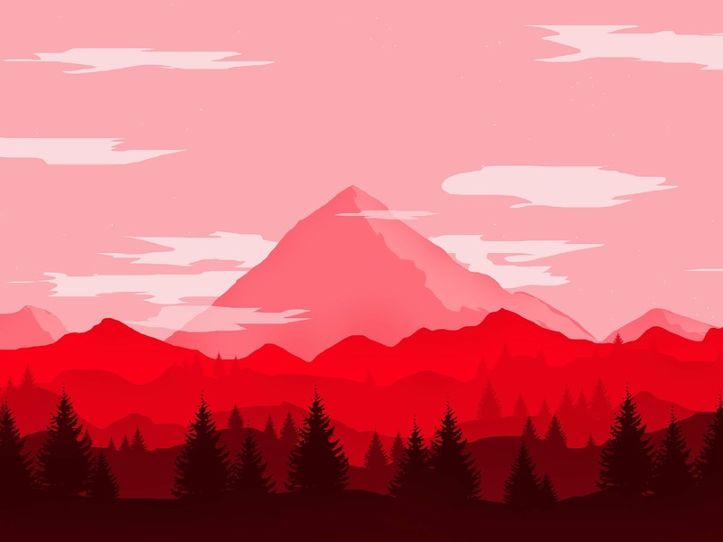 minimalism, minimalist, mountains, artist, artwork, digital art, hd, dribbble, 4k