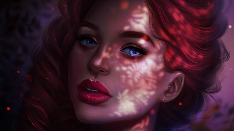 fantasy girls, redhead, portrait, hd, deviantart