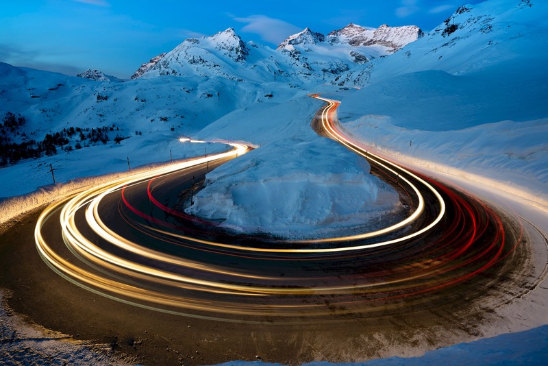 road, winter, long exposure, nature, hd, 4k