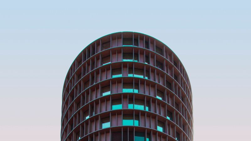 building, facade, multi-storey, architecture, minimalism, 4k