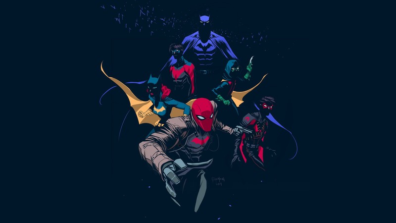 Wallpaper ID: 81254 / batman, superheroes, hd, 4k, deviantart, batgirl,  robin, nightwing, red hood free download