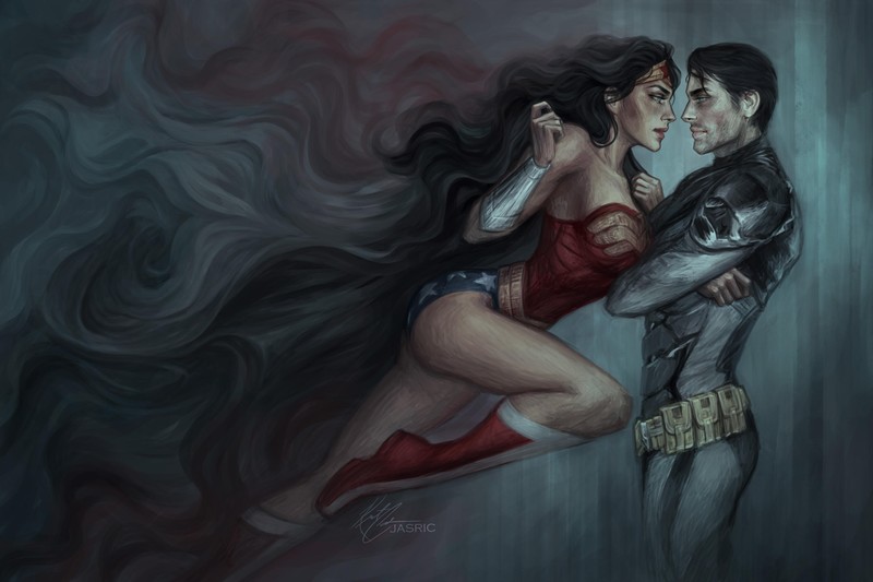 wonder woman, batman, hd, superheroes, artwork, digital art, deviantart