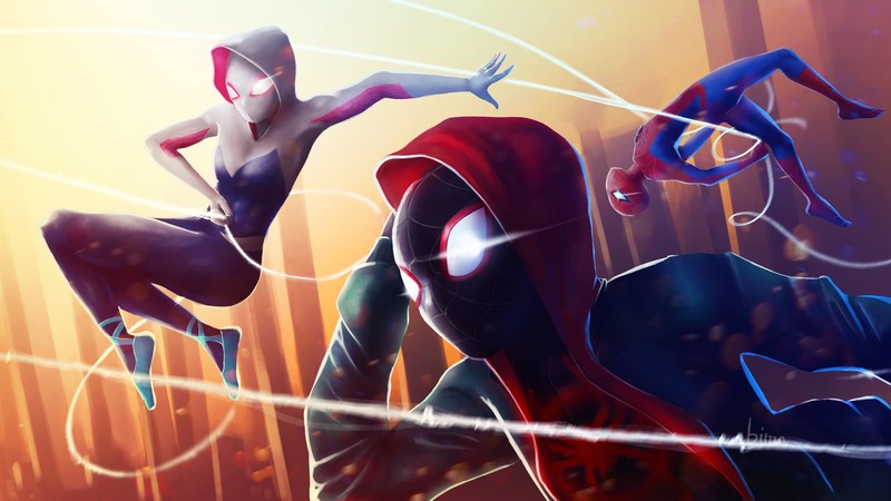 spiderman into the spider verse, spiderman, movies, hd, superheroes, artwork, artist, digital art, 4k