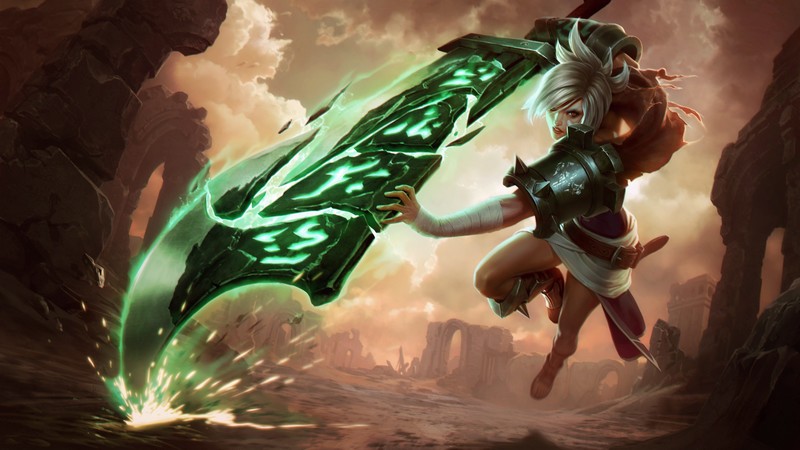 riven league of legends, league of legends, games, hd, artwork, digital art, artist, 4k, 5k