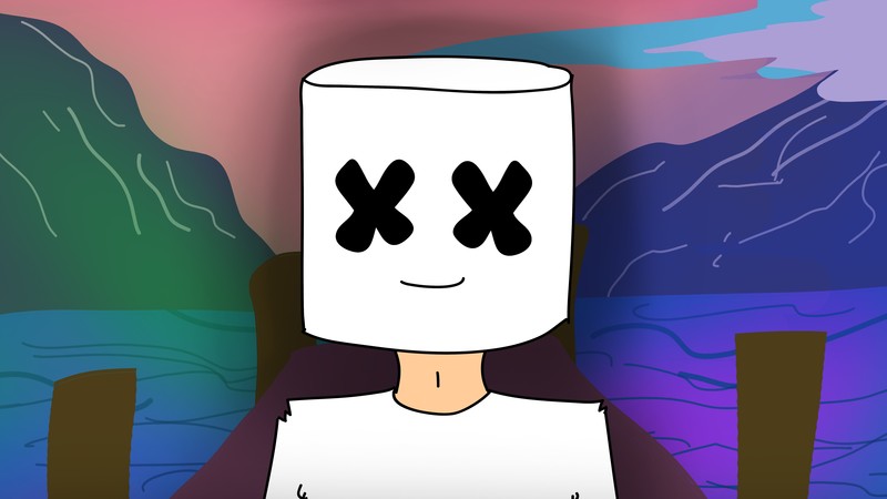 marshmello, music, dj, artwork, artist, digital art, 4k, deviantart