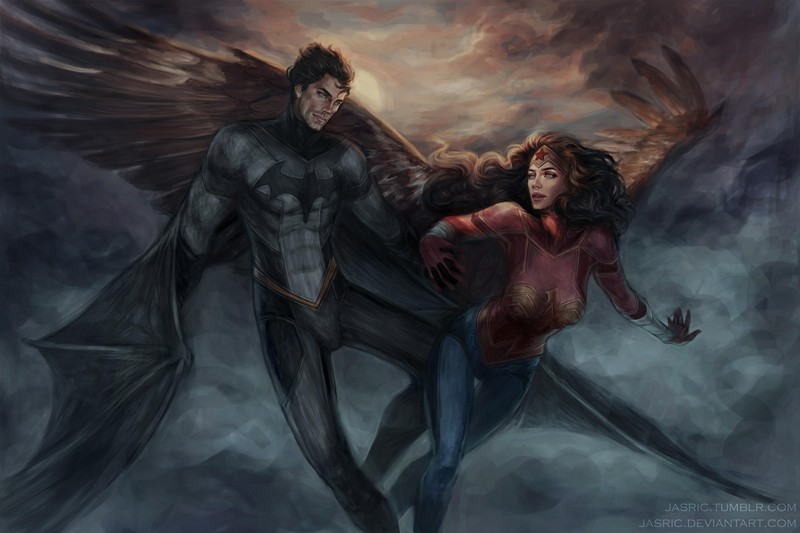 batman, wonder woman, hd, artwork, superheroes, deviantart
