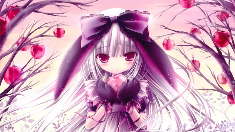 anime girl, anime, heart, pink, digital art, artist, artwork, hd, 4k