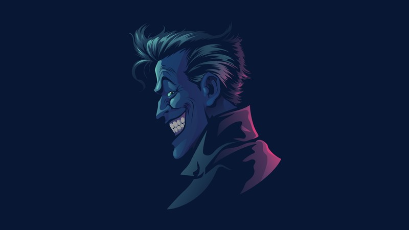joker, supervillain, superheroes, minimalism, minimalist, hd, 4k, dribbble