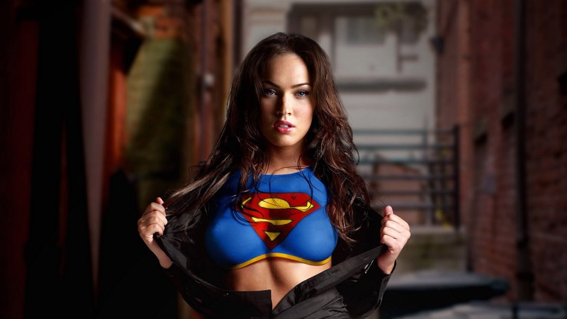 megan fox, supergirl, cosplay, hd, 4k, superheroes
