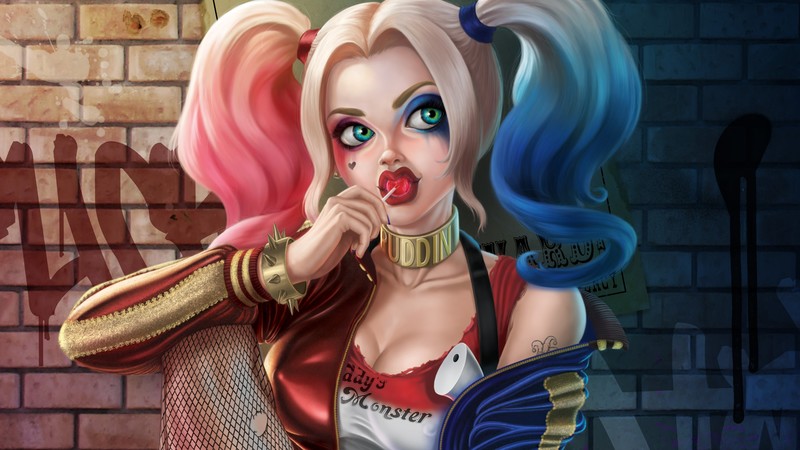 harley quinn, hd, 4k, superheroes, artist, artwork