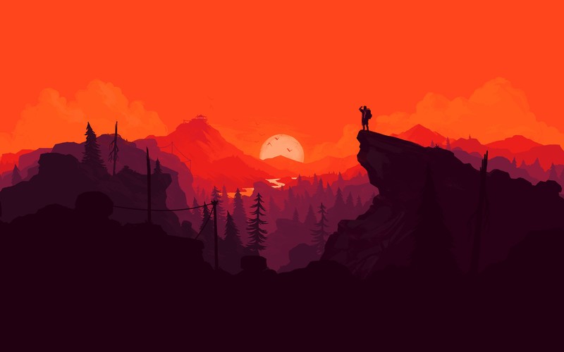 firewatch, games, artwork, artist, digital art, 4k