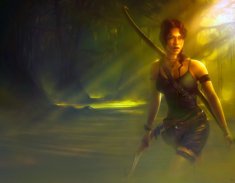 tomb raider, fantasy girls, games, artist, artwork, digital art, hd, 4k, deviantart