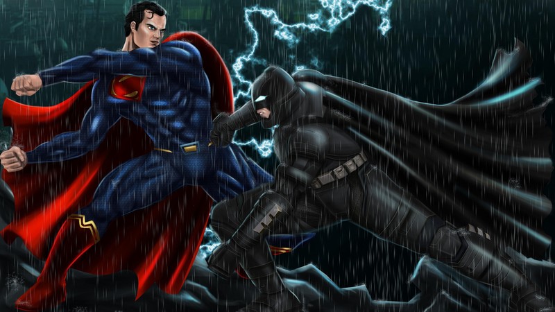 batman, superman, hd, superheroes, artwork, digital art, deviantart