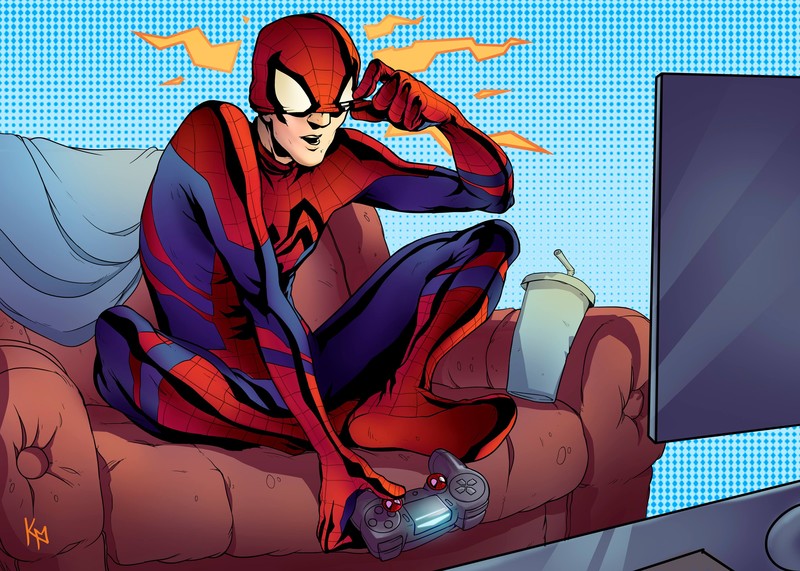 spiderman ps4, superheroes, hd, 4k, artwork, digital art, spiderman, behance