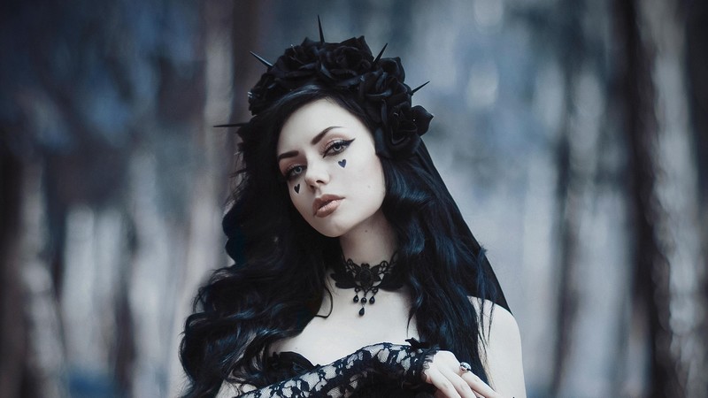 gothic, black dress, girls, hd, deviantart