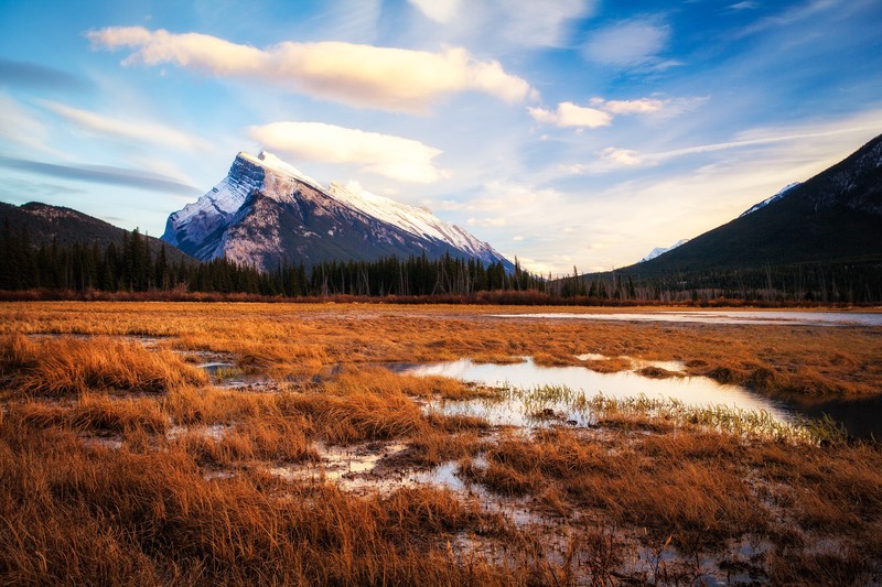 sunset, lake, canada, lake, nature, hd