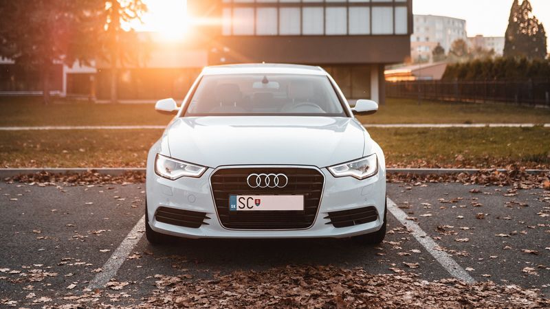 audi a7, audi, car, white, front view, sunlight, 4k
