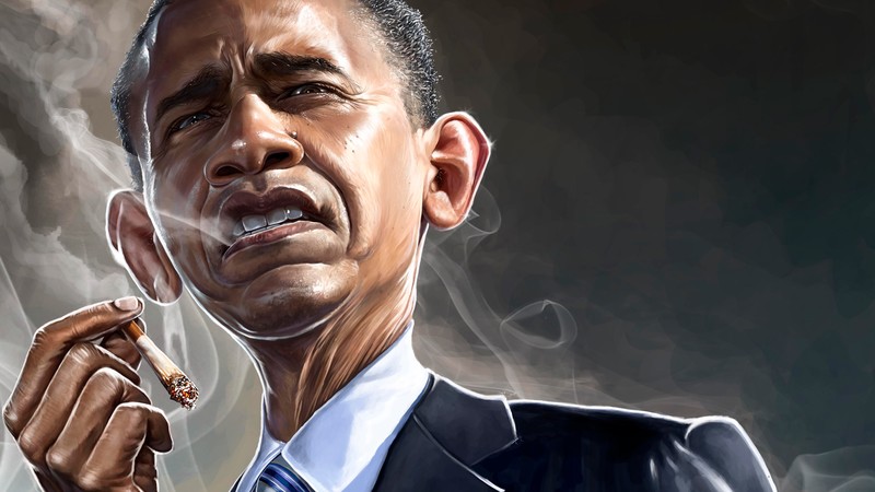 barack obama, president, usa, digital art, artist, artwork, smoking, hd, 4k, 5k