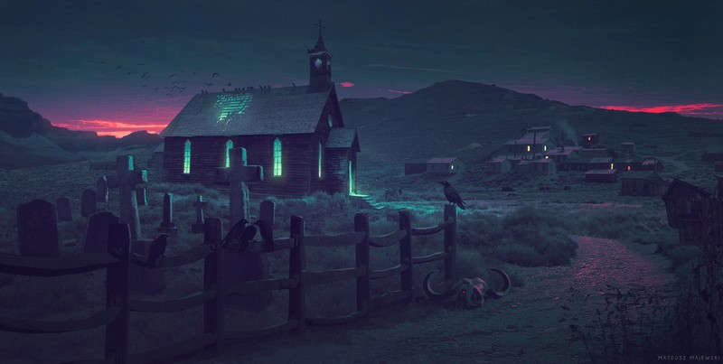 church, artist, artwork, digital art, hd, 4k, deviantart