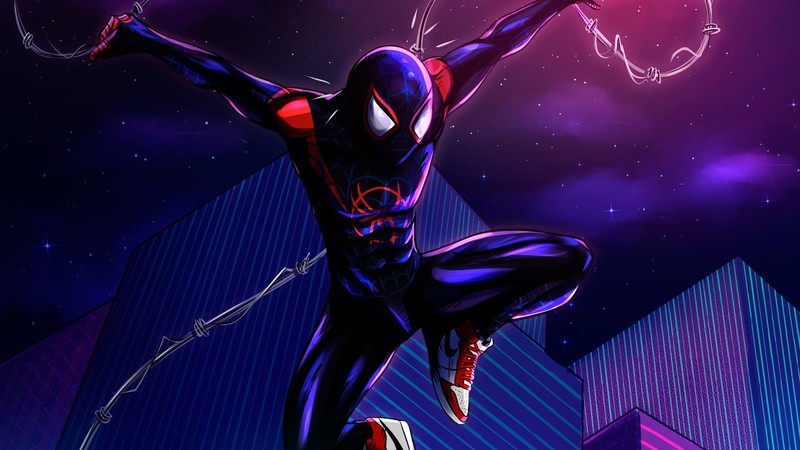spiderman into the spider verse, spiderman, hd, superheroes, artwork, artist, digital art, artstation