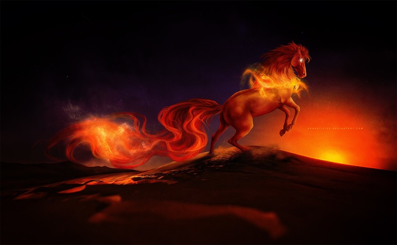 horse, artist, artwork, digital art, hd, deviantart